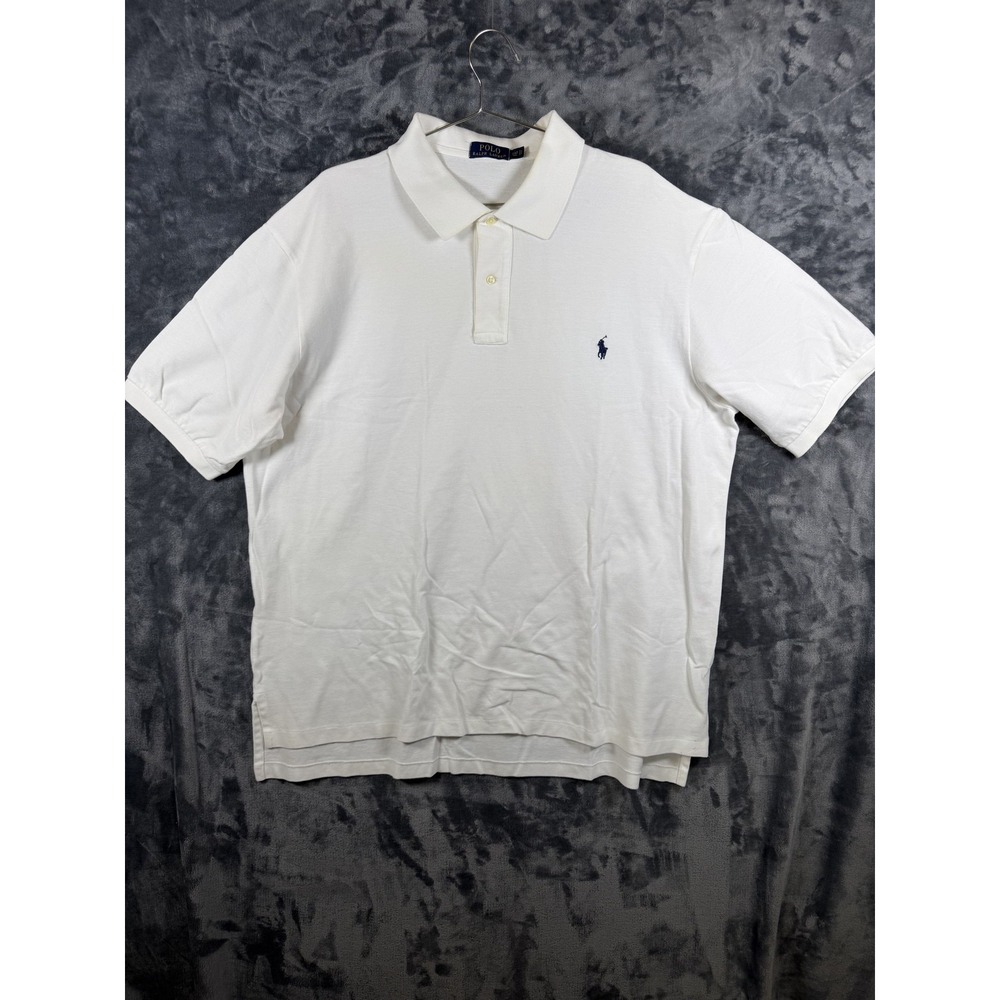Polo By Ralph Lauren Polo Shirt Mens 2XLT White Short Sleeve Big Tall Pony Logo